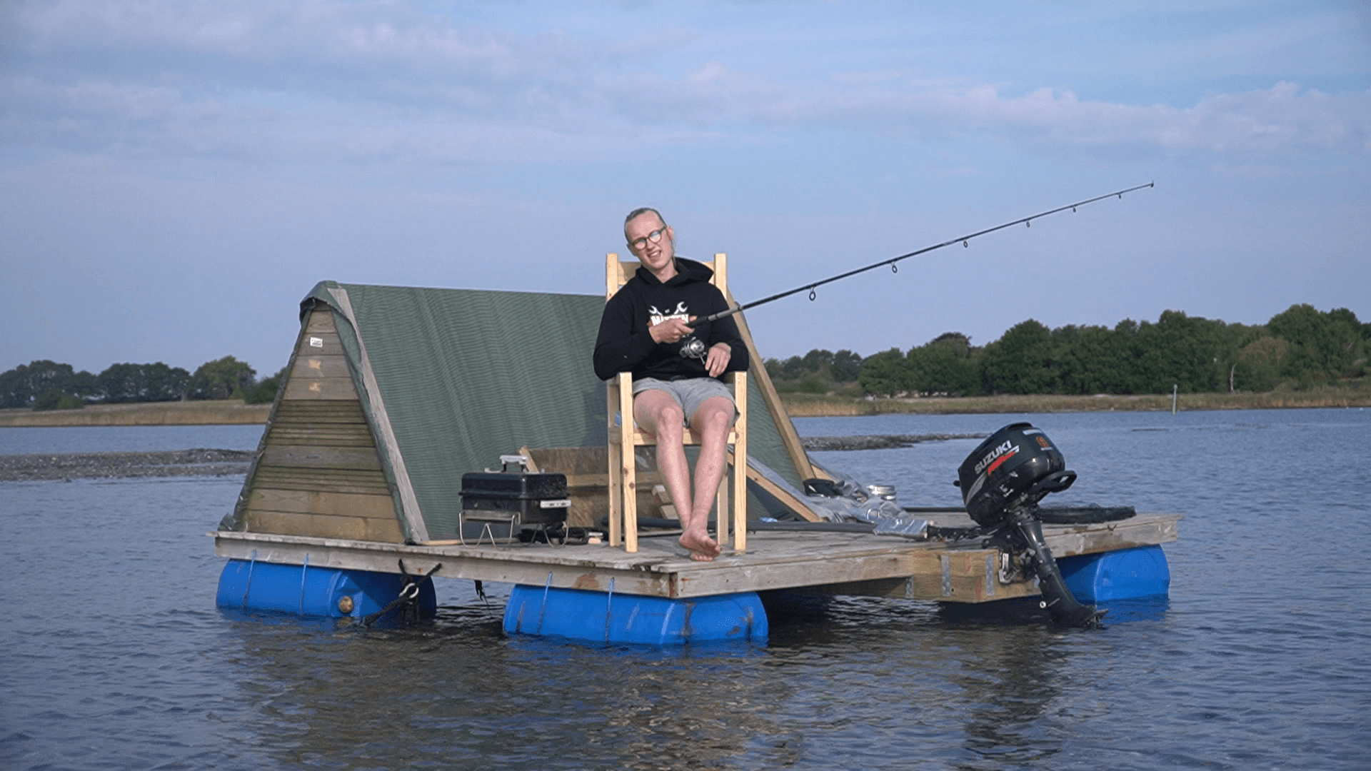 Her byggede jeg min egen tømmerflåde
